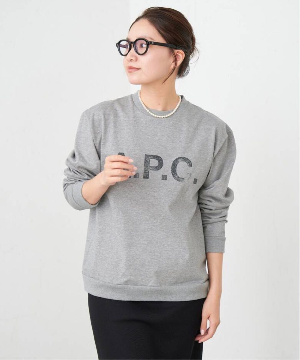 IENA A P C /アーペーセー 別注 ロゴプリント 裏毛ロング IENA A P C /アーペーセー 別注 ロゴプリント 裏毛ロング