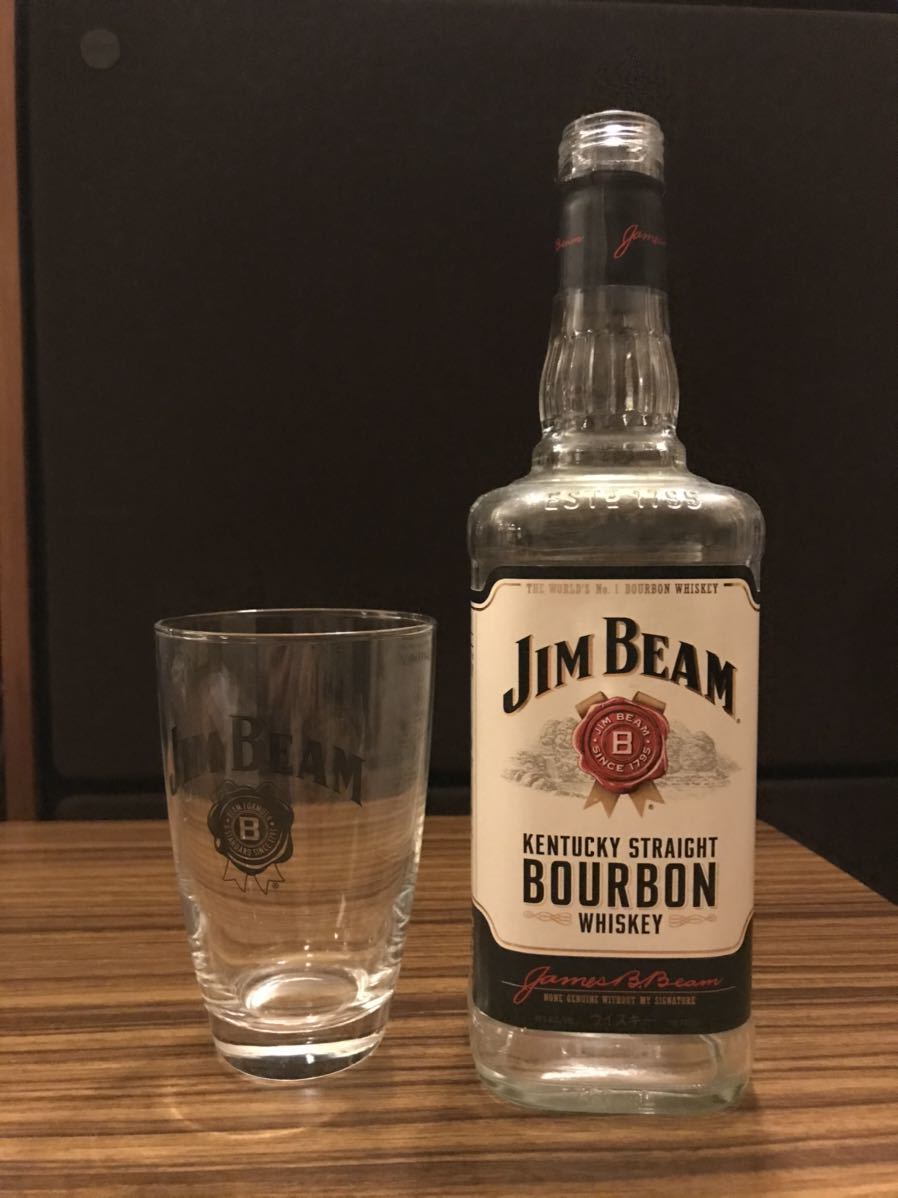 ジムビーム　jim beam グラス　　ブラック　ロゴ入り　②_画像5