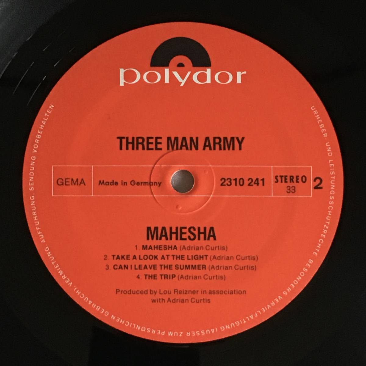 THREE MAN ARMY「MAHESHA」GERMANY ORIGINAL POLYDOR 2310 241 '72 LAMINATED SLEEVE RARE GERMANY ONLY TITLE 英国盤未発売_画像5