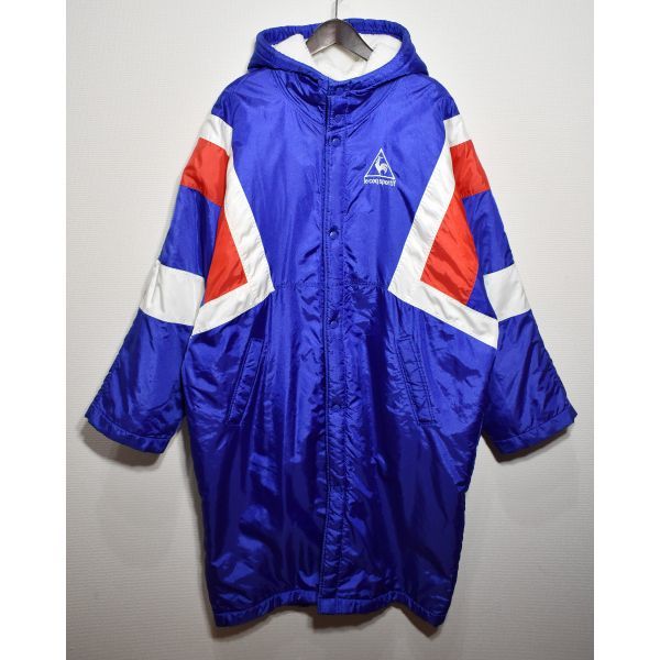 90s Le Coq le coq sportif reverse side boa hood coat bench coat long 