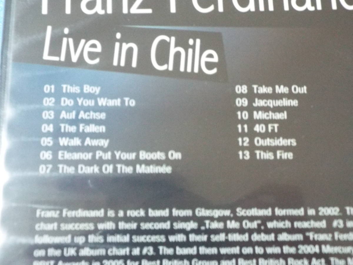 新品DVD◆フランツ・フェルディナンド／Live in Chile◆Franz Ferdinand／輸入盤・ライヴDVD_画像3