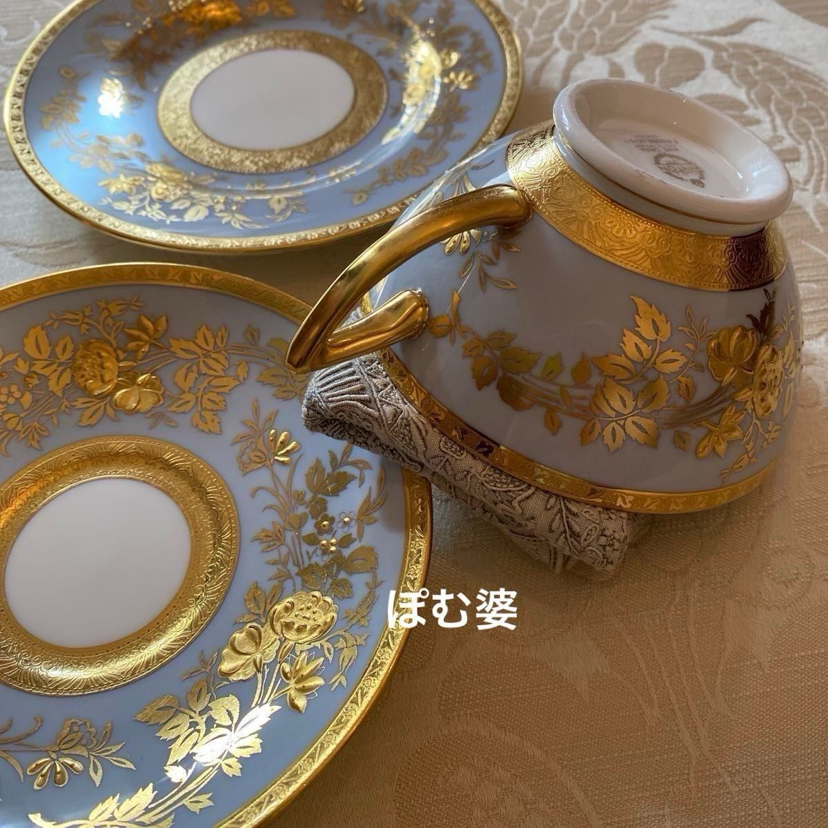 ミントン/T Goode】ATHOLL アソル /金彩 金盛 トリオ(カップ ミントン/T Goode】ATHOLL アソル /金彩 金盛 トリオ(カップ