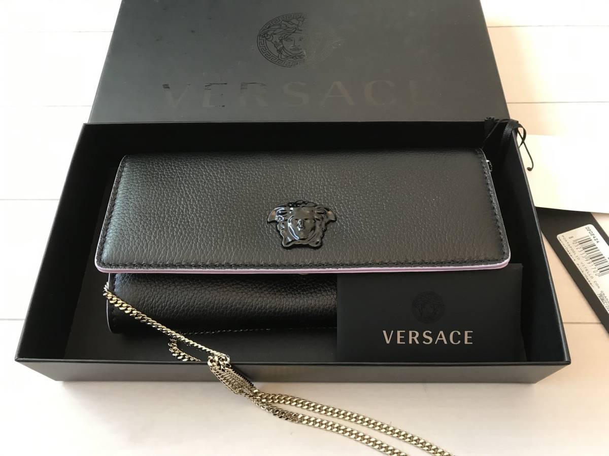  обычная цена :71,500 иен новый товар * Versace .VERSACEmete.-sa машина fs gold плечо бумажник Versace 