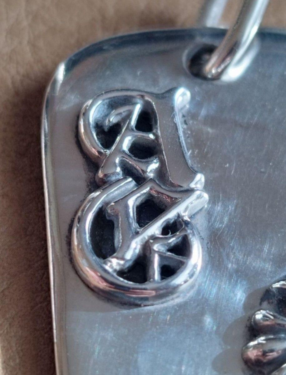 A&G ドッグタグ ネックレス silver925 クロス レア希少 トップ A&G ドッグタグ ネックレス silver925 クロス レア希少 トップ