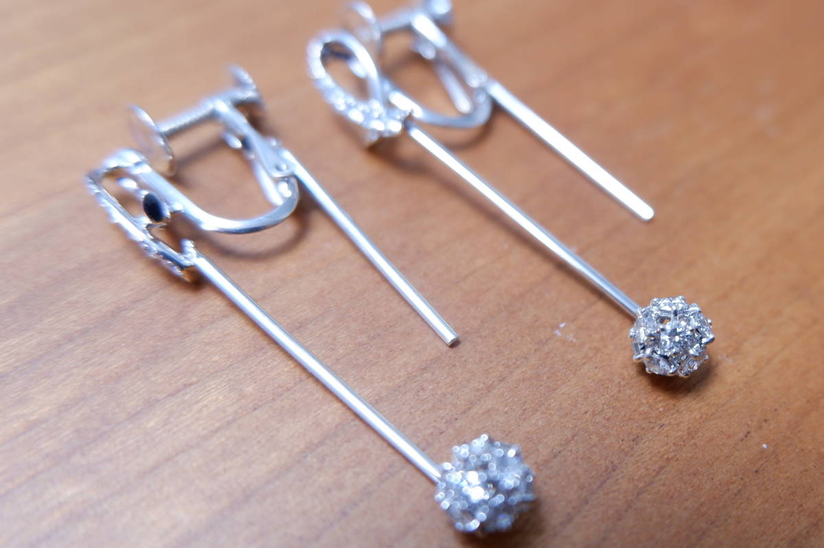 超安い イヤリング OKURADO 1.02ct ダイヤモンド 大倉堂 Pt950 プラチナ 月の光 銀座和光 ダイヤモンド