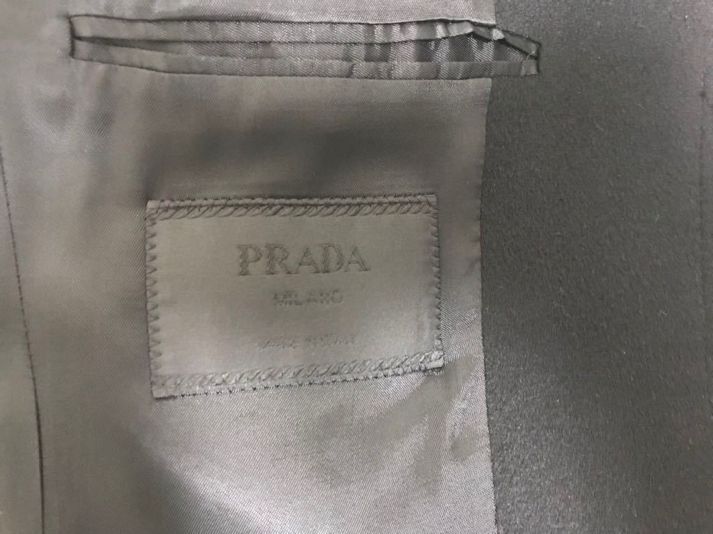 極美品本物プラダPRADA高級キャメルウール2Bロングチェスター 極美品本物プラダPRADA高級キャメルウール2Bロングチェスター