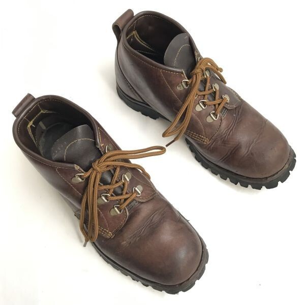 人気TOP 60s-70s?Vintage☆montagna vibram 3段表記☆Z469/超重厚本革/トレッキングブーツ【6/24.5-25.0/茶】ワーク/ミリタリー/shoes◇bWB105-9 25.0cm