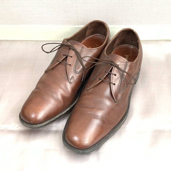 1980年代以前?☆ビンテージ☆FREEMAN フリーマン☆サイズ9.5C☆26.5~27.0cm☆プレーントゥ ビジネスシューズ☆茶色 ブラウン△7-14