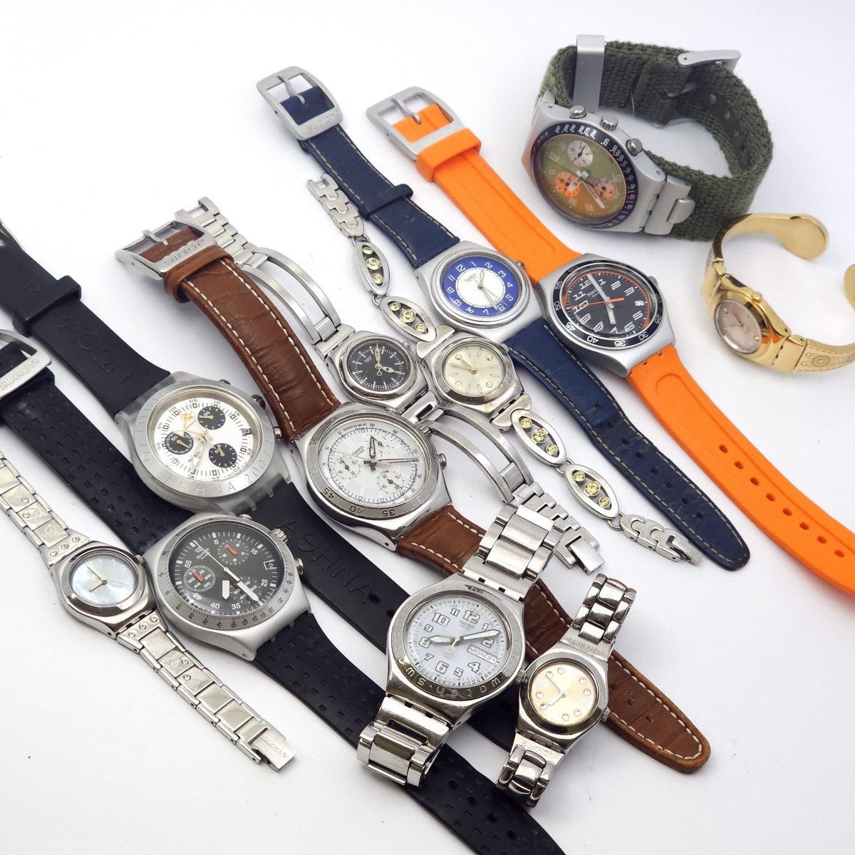 1円 まとめ swatch スウォッチ IRONY QZ 電池切れ ジャンク品 12本セット メンズ＆レディース KN0810T（BB  54）(IRONY)｜売買されたオークション情報、Yahoo!オークション(旧ヤフオク!) の商品情報をアーカイブ公開 -  オークファン（aucfan.com）