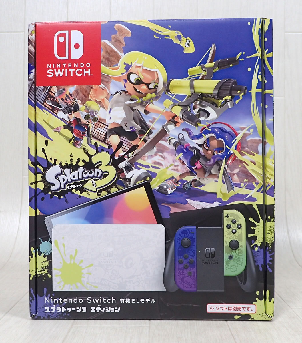 未使用 任天堂 Nintendo Switch 有機ELモデル スプラトゥーン 3 エディション HEG-S-KCAAA(JPN) 4902370549706 D723