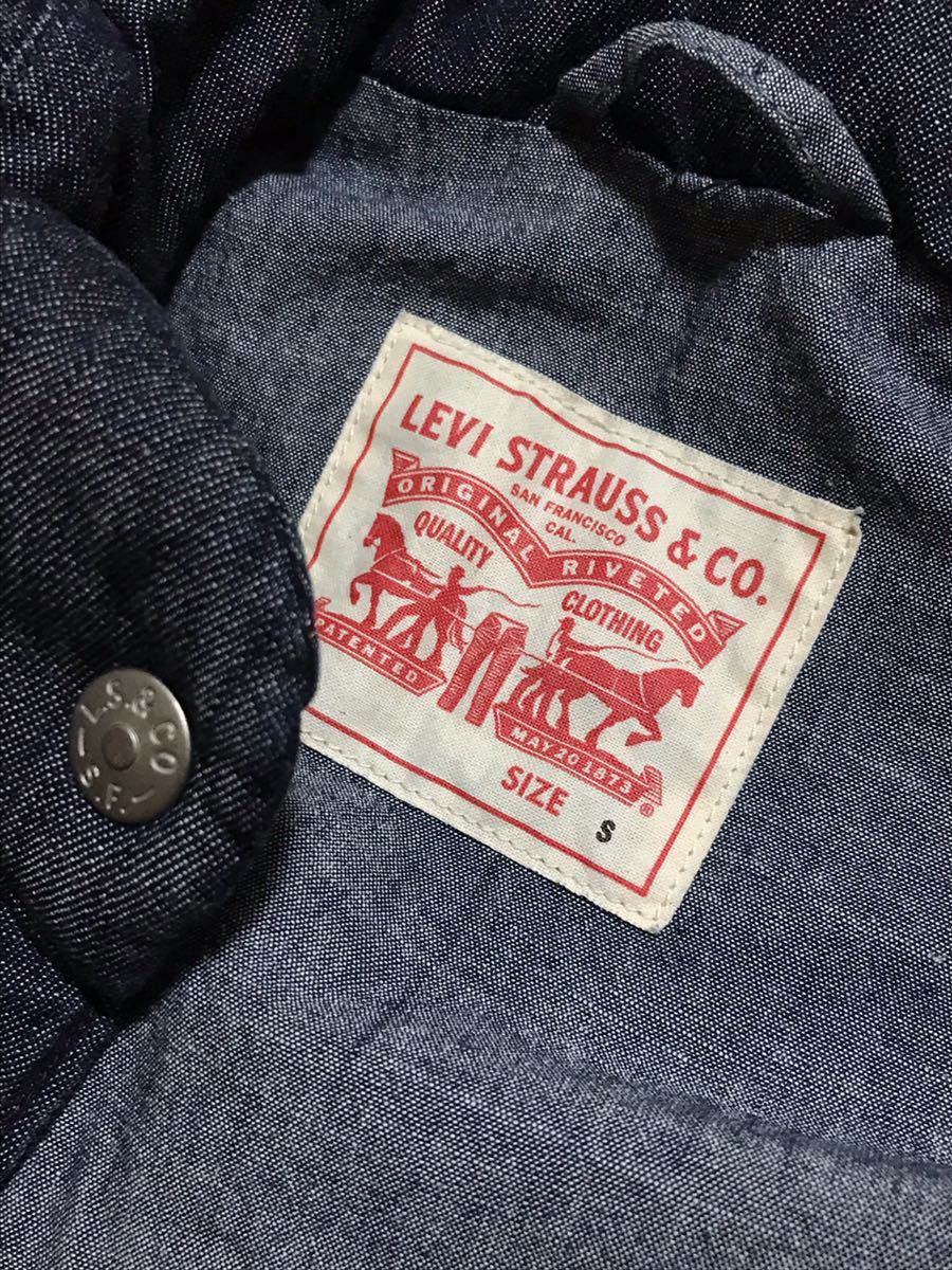 LEVI'S リーバイス デニム ダウン ベスト S ブルゾン ジャケット