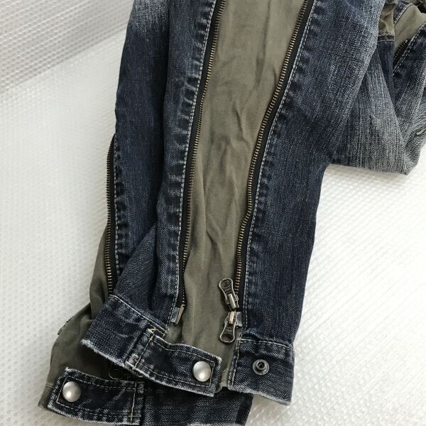 PPFM★スリム＆ルーズ2way/ジップ付き/デニムパンツ/ジーンズ【W80cm/メンズS-M程度/股下77cm/インディゴ】ズボン/Pants/Trouser◆sBH901_画像4