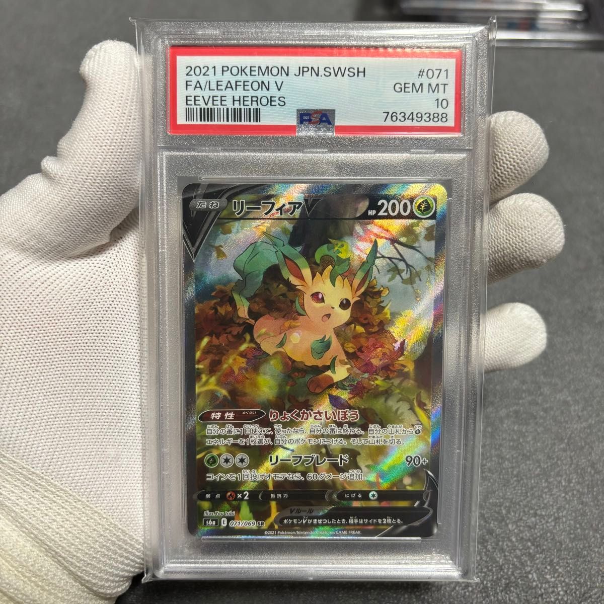 ポケモンカードゲーム psa10 リーフィアv sa イーブイヒーローズ ポケモンカードゲーム psa10 リーフィアv sa イーブイヒーローズ
