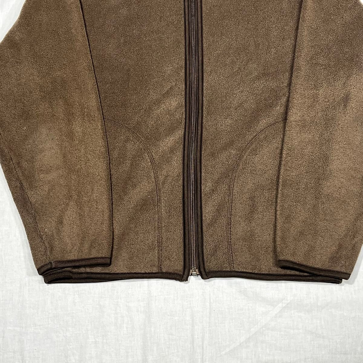 90s OLD UNIQLO zip フリース ブラウン 大人 BOXシルエット 90s OLD UNIQLO zip フリース ブラウン 大人 BOXシルエット