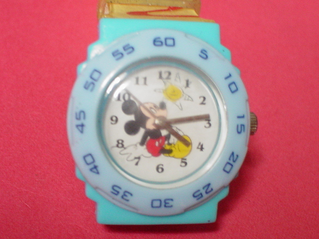  редкий товар дизайн DISNEY Mickey Mouse наручные часы голубой дайвер дизайн 