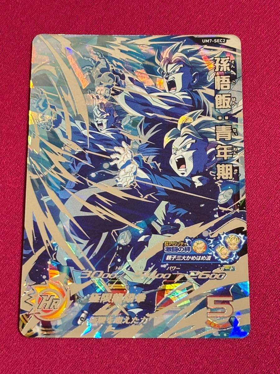 SDBH UM7弾 SE C シークレット レア 孫悟飯青年期 極限を SDBH UM7弾 SE C シークレット レア 孫悟飯青年期 極限を