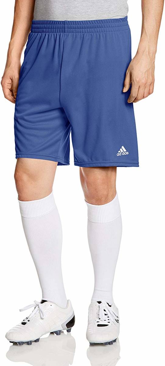 新品送料無料 adidas サッカー ハーフパンツ Sサイズ　ロイヤルブルー　アディダス　ゲームショーツ ハーフロング_画像1