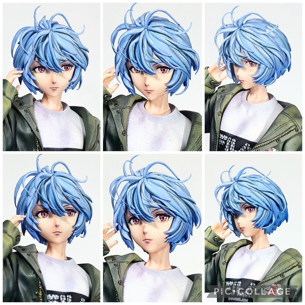 二次元 リペイント 綾波レイ 顔の描き直し 頭髪追加 塗装済み 完成品 二次元 リペイント 綾波レイ 顔の描き直し 頭髪追加 塗装済み