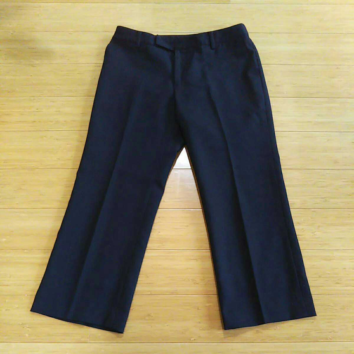 BALLSEY ball ji. cropped pants 38 black cashmere . made in Japan 