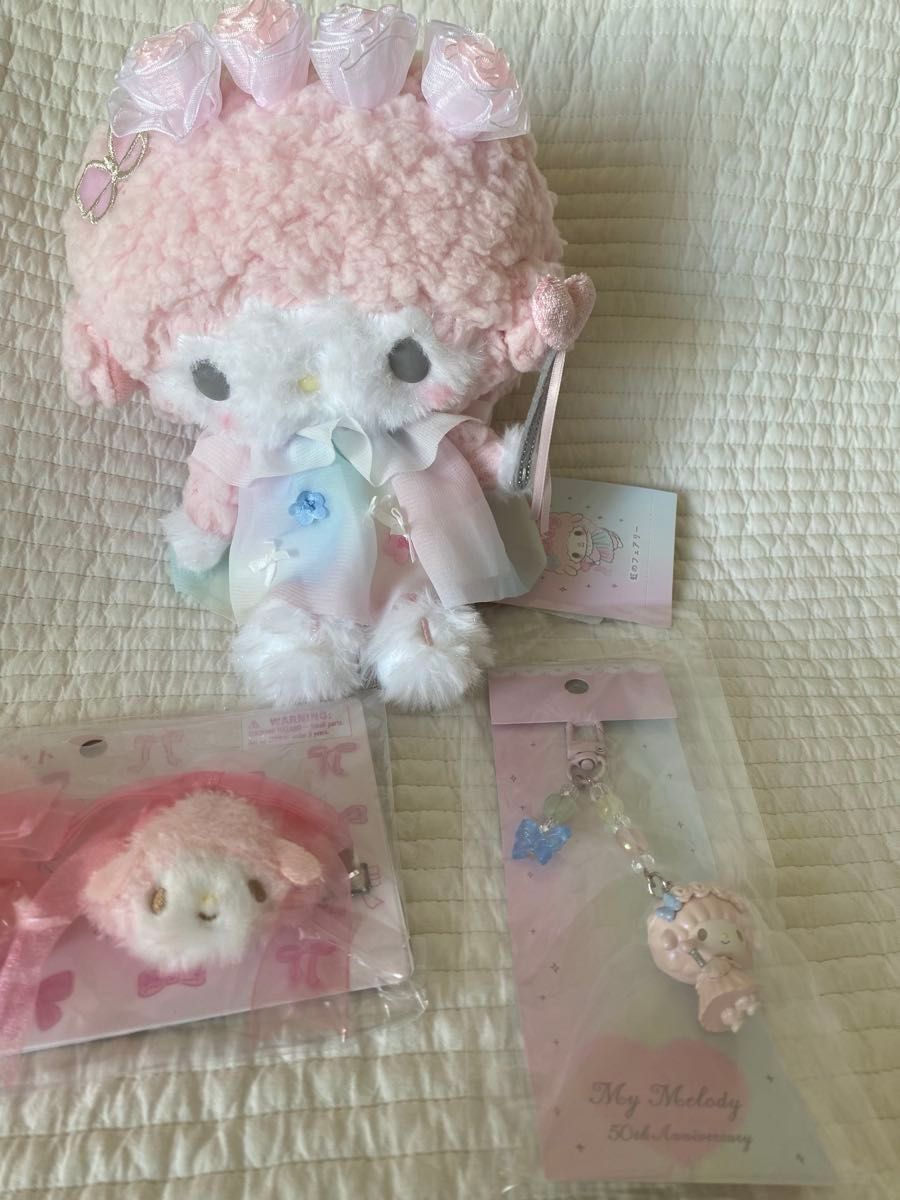 マイスウィートピアノ マスコット ヘアクリップ リボン姫 マイスウィートピアノ ぬいぐるみ 虹のフェアリー キーホルダー