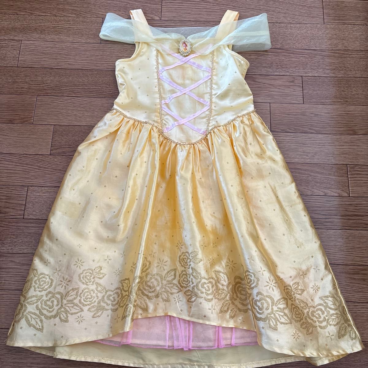H&M ディズニーベル黄色サテンドレス140 ドレス プリンセス H&M ディズニーベル黄色サテンドレス140 ドレス プリンセス