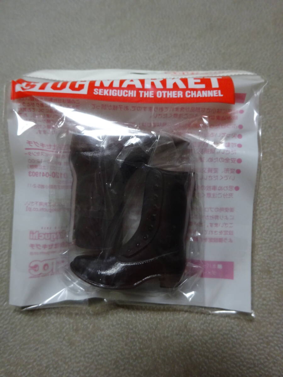 ペットワークス/SEKIGUCHI STOCマーケット『ボタンアップブーツ(ブラック）』ビニール未開封～momoko～ruruko～o～1/6doll size
