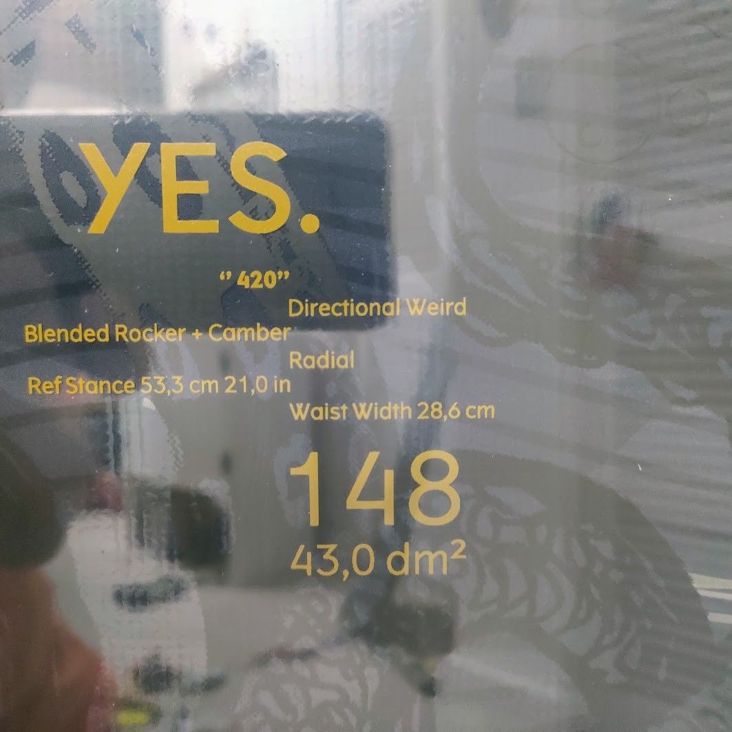 超浮力パウダーボード2023-2024 イエスYES 420 148cm メンズ 超浮力パウダーボード2023-2024 イエスYES 420 148cm メンズ
