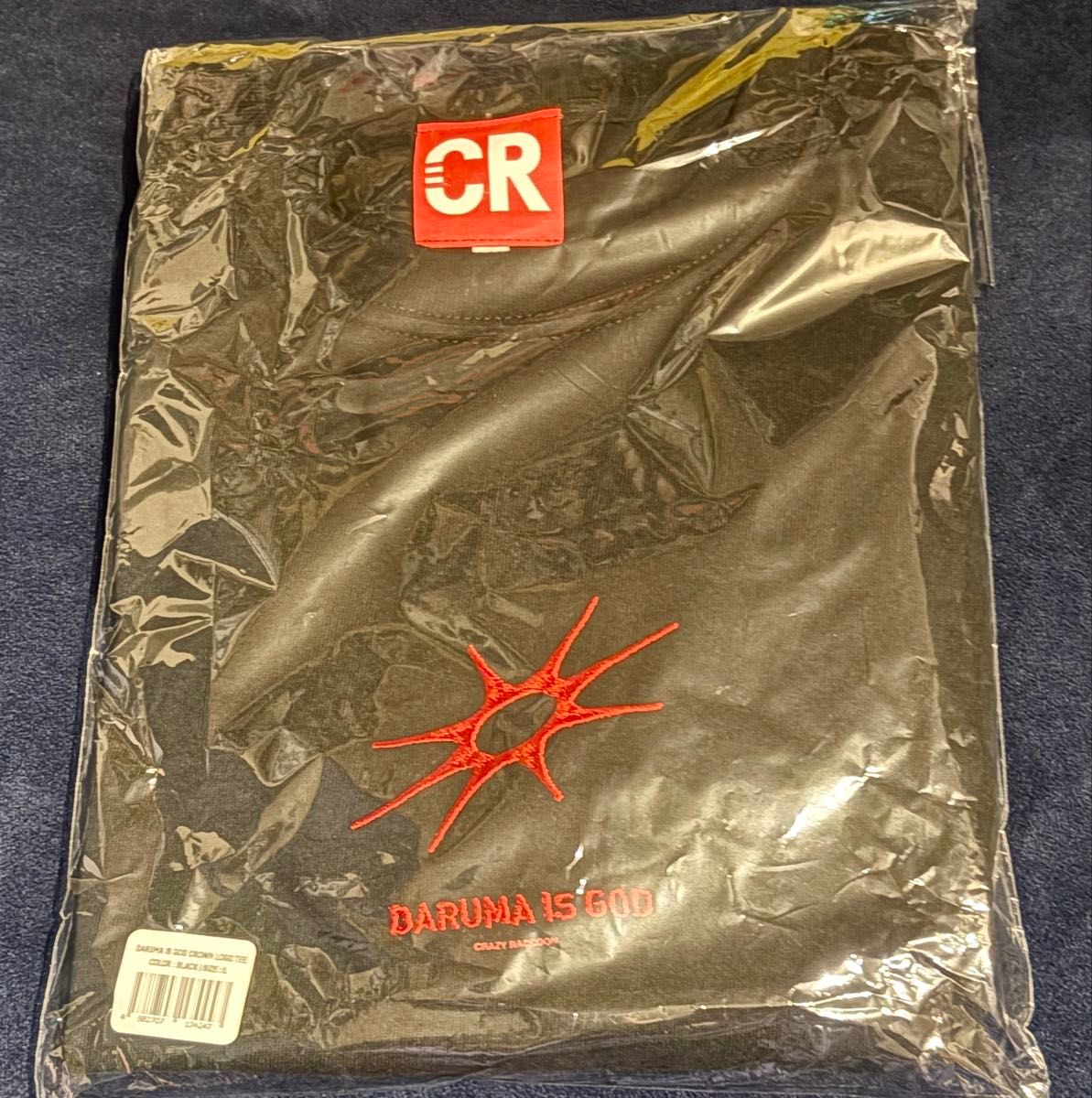 CRストア だるまいずごっど 黒 Tシャツ L crazy raccoon CRストア だるまいずごっど 黒 Tシャツ L crazy raccoon