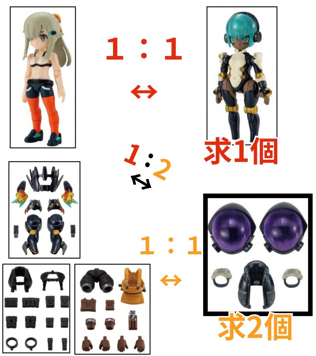 ガシャポンクエスト オンライン版 逢魔の鎧(下)+武器2種 と ガシャポンクエスト オンライン版 逢魔の鎧(下)+武器2種 と