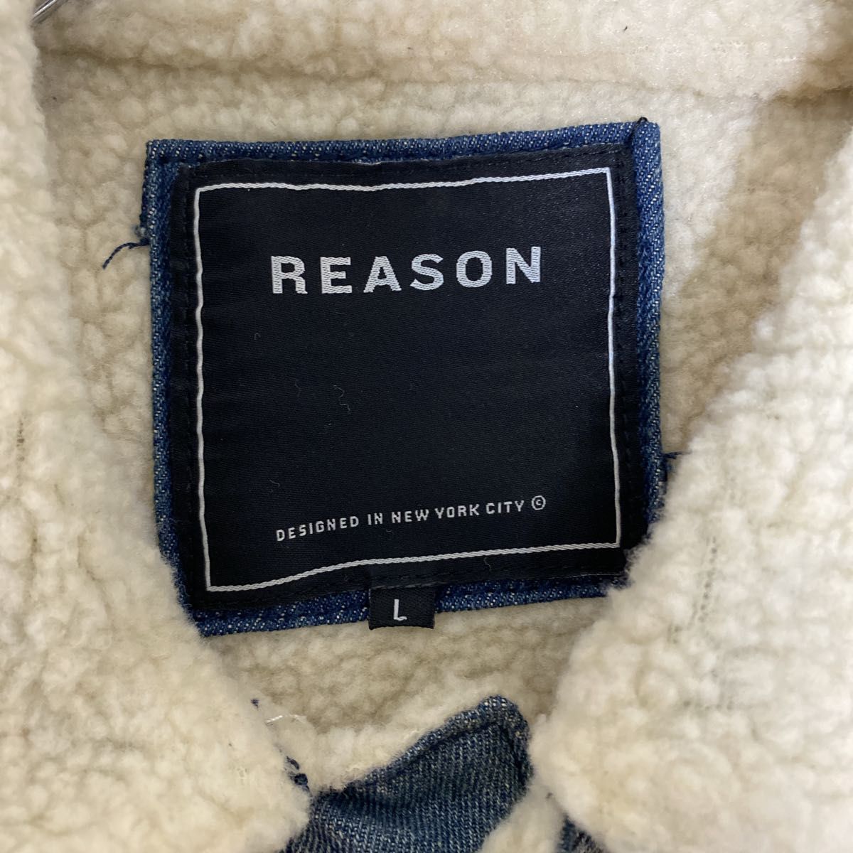 美品 REASON リーズン ボア デニムジャケット ジージャン 美品 REASON リーズン ボア デニムジャケット ジージャン