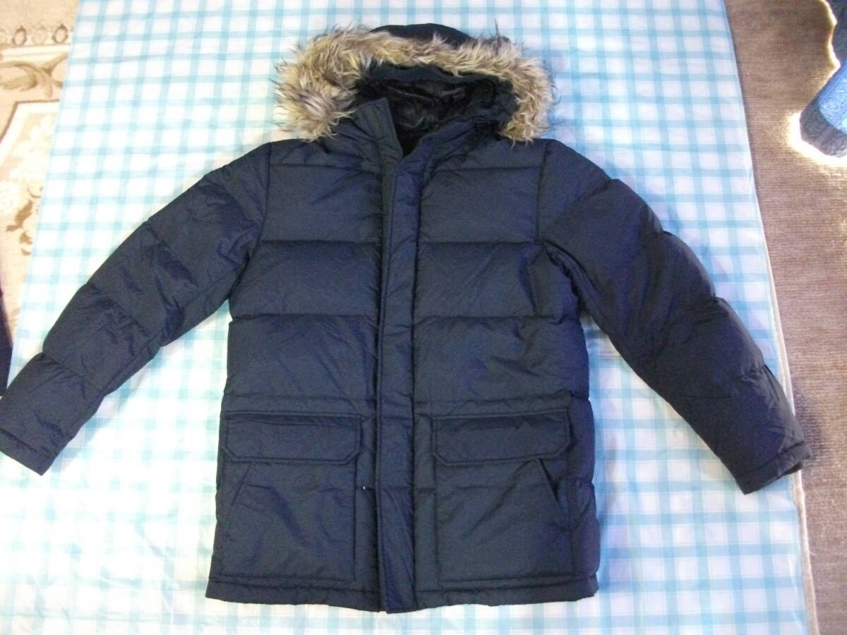 ユニクロ　肉厚ダウンジャケット　紺　L　美品