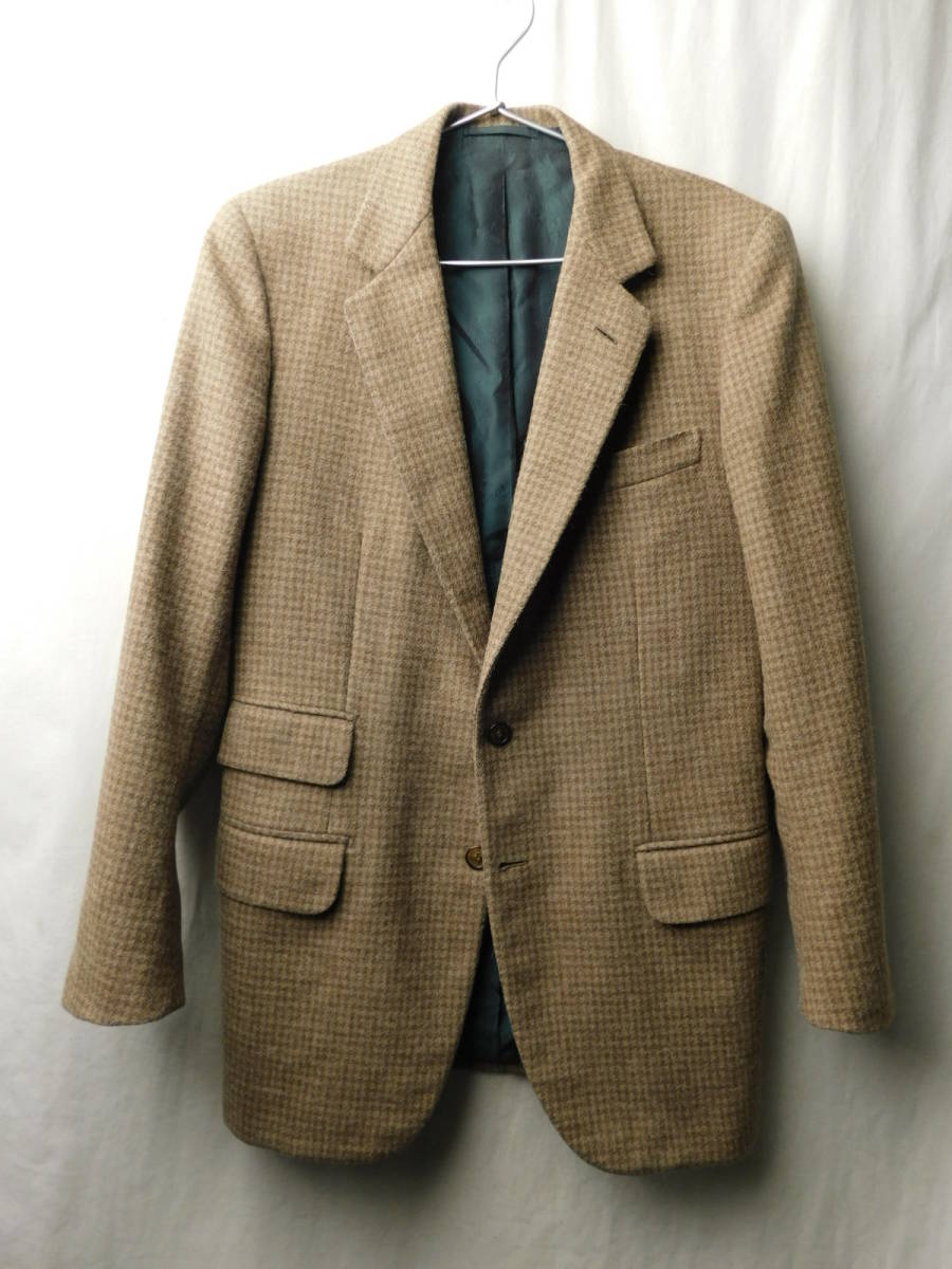 80s90s ビンテージ Brioni ブリオーニ サンフランシスコ ショップ別注 ウール ツイード テーラードジャケット 茶_画像2