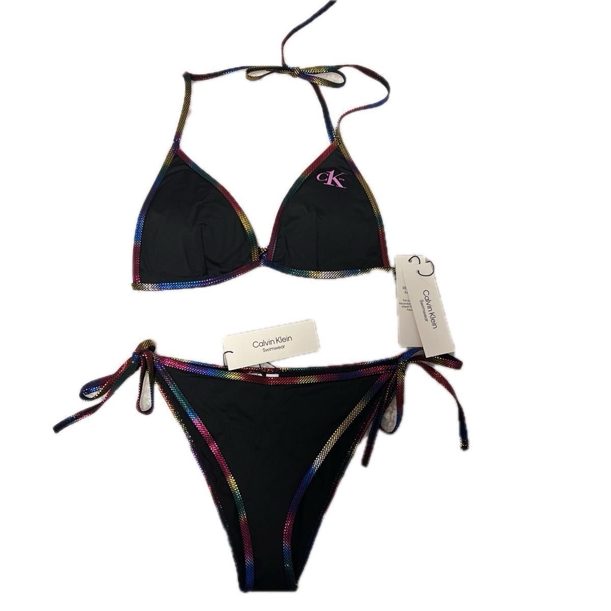 カルバンクライン CALVIN KLEIN 水着 ビキニ 黒 ブラック新品未 カルバンクライン CALVIN KLEIN 水着 ビキニ 黒 ブラック新品未