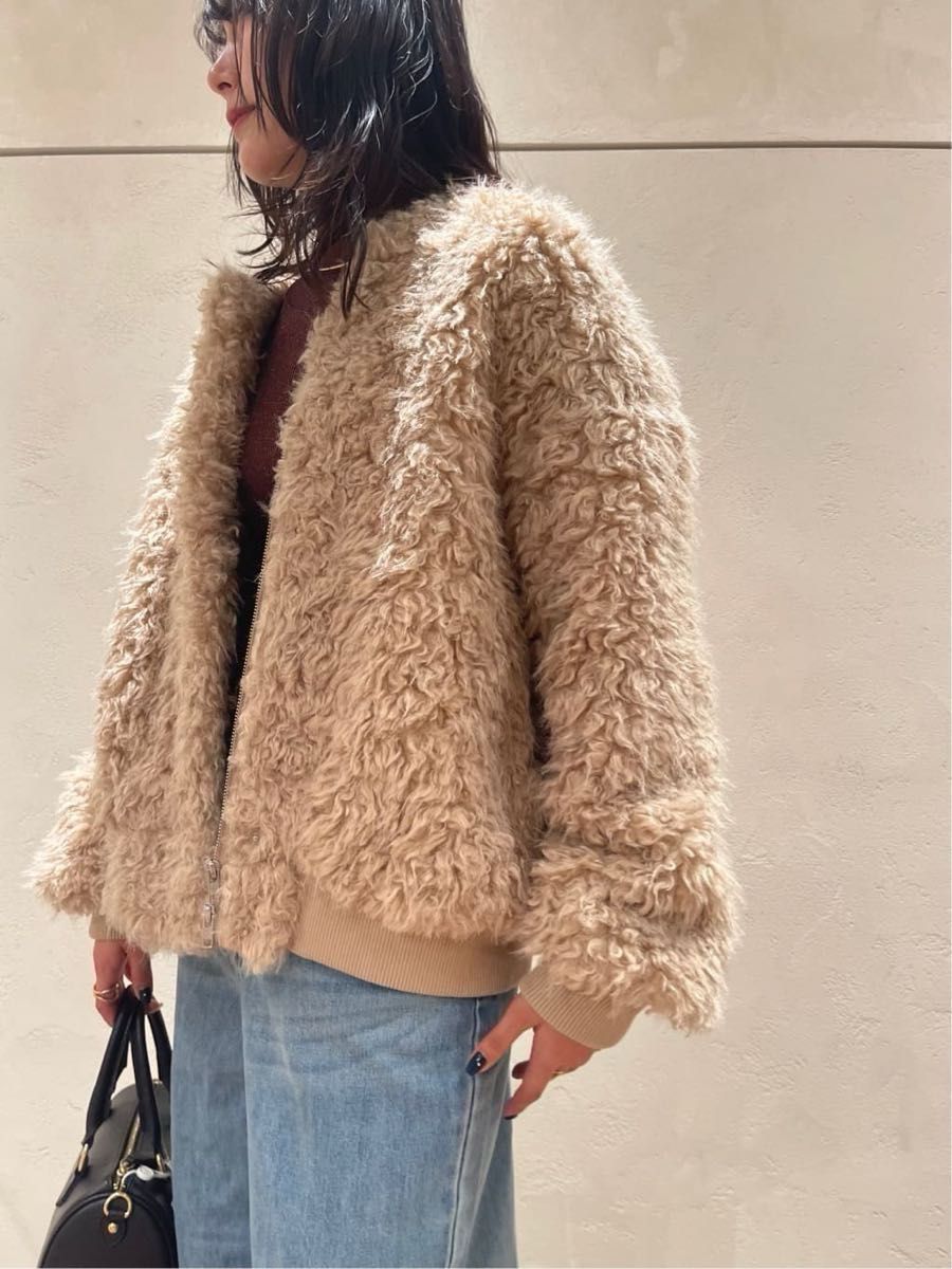 CADUNE ボア ブルゾン カデュネ ファー コート コラボ 川上桃子 CADUNE ボア ブルゾン カデュネ ファー コート コラボ 川上桃子