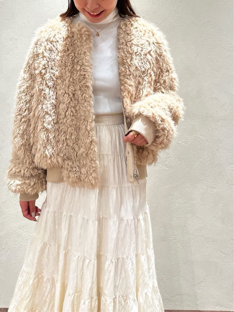 CADUNE ボア ブルゾン カデュネ ファー コート コラボ 川上桃子 CADUNE ボア ブルゾン カデュネ ファー コート コラボ 川上桃子