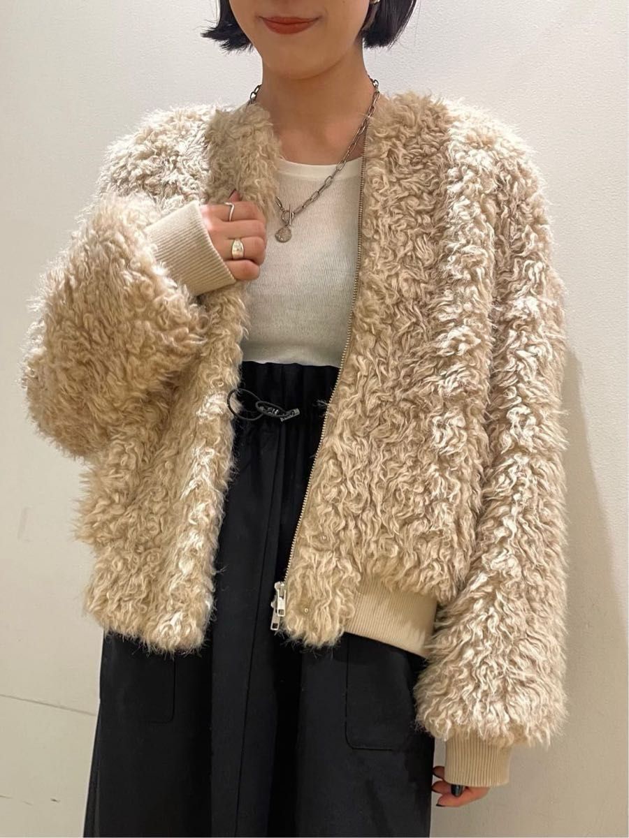 CADUNE ボア ブルゾン カデュネ ファー コート コラボ 川上桃子 CADUNE ボア ブルゾン カデュネ ファー コート コラボ 川上桃子
