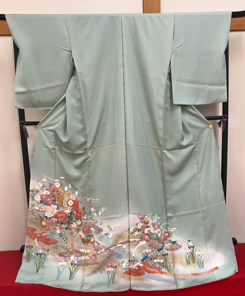 I956厳選西陣 名門機屋「織悦」 本袋帯 梅花紋 浅黄色地 全通 I956厳選西陣 名門機屋「織悦」 本袋帯 梅花紋 浅黄色地 全通
