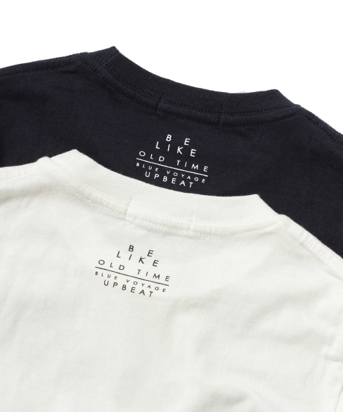 新品 THE SHOP TK ストライププリントポケットロングTシャツ オフホワイト 140cm_画像2