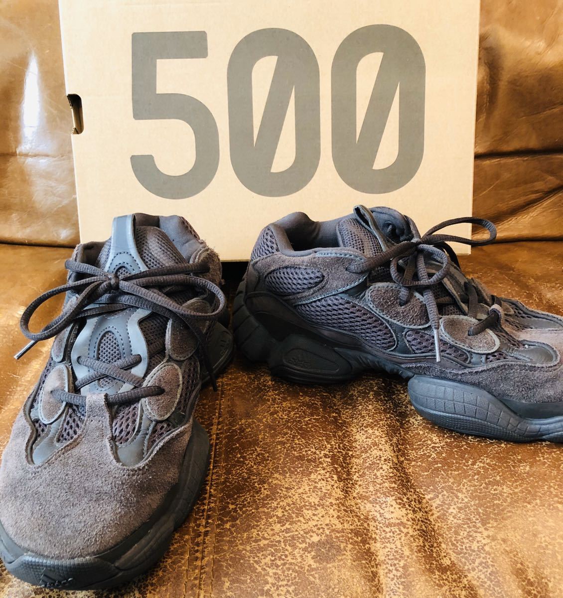 美品 国内正規 27.0 adidas yeezy 500 utility black triple black