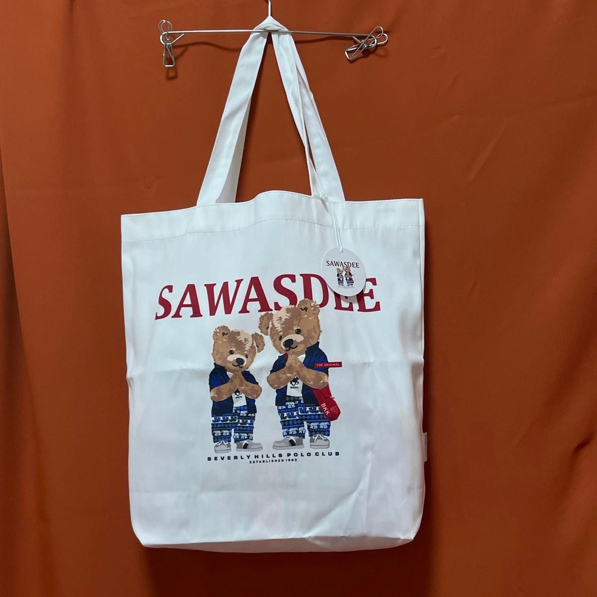 激レアビバリーヒルズポロクラブベアーキャンバストートバッグ NEW タイ限定デザイン 【新品】 ベア キャンパス トートバッグ