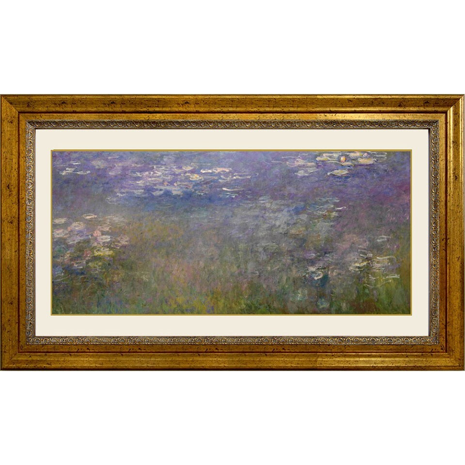 クロード・モネ「睡蓮(アガパンサス)右パネル」複製画 額付 絵 クロード・モネ「睡蓮(アガパンサス)右パネル」複製画 額付 絵