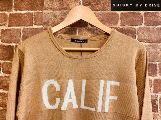 ★表記M/新品！カリフォルニア.SHISKY BY DRIVE.アクリル100%.ニットソー.雰囲気◎.ニットセーター.CALIF.アメカジ.西海岸サーフスタイル_画像1