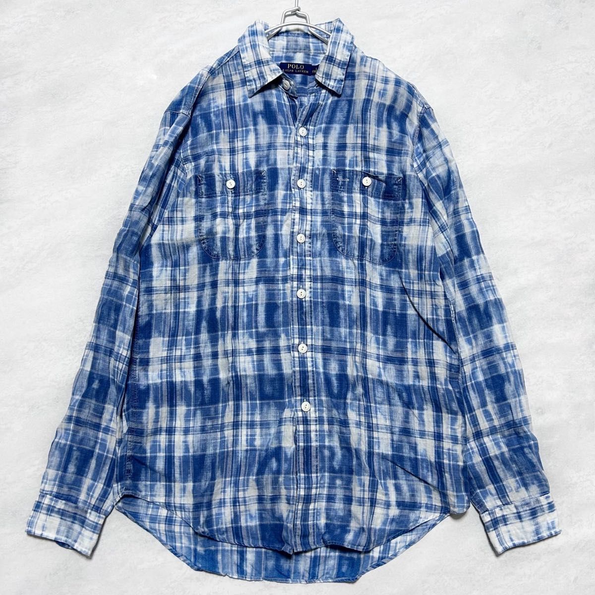 ラルフローレン POLO RALPH LAUREN 現行タグ チェック柄 麻 ラルフローレン POLO RALPH LAUREN 現行タグ チェック柄 麻