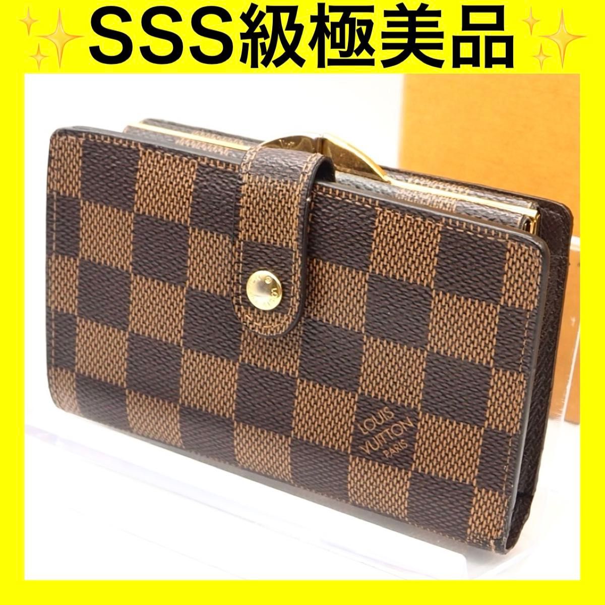 美品】ルイヴィトンダミエエベヌヴィエノワ折財布がま口(美品 美品】ルイヴィトンダミエエベヌヴィエノワ折財布がま口(美品