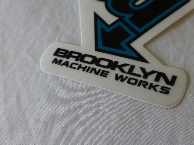 BROOKLYN MACHINE WORKS・NEW YORK ステッカー ブラックxターコイズ 水色 BROOKLYN MACHINE WORKS_画像8