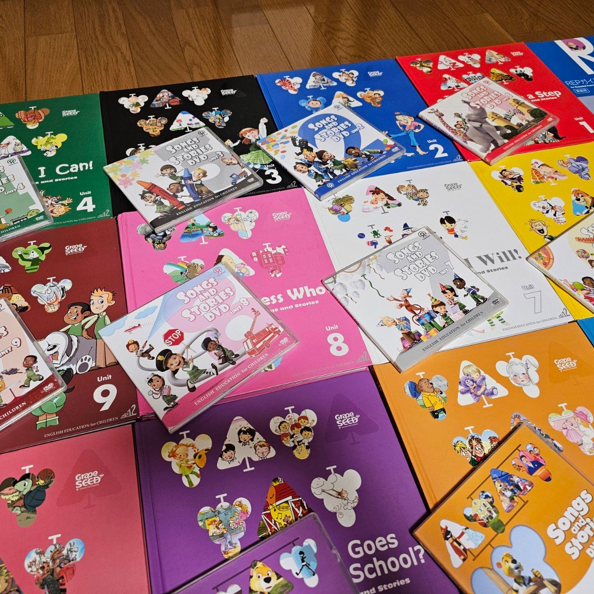 GrapeSEED 英語教材 unit1〜8 DVD CD付 Grape SEED グレープシード 英語教材 ユニット1~20 CD・DVD付き