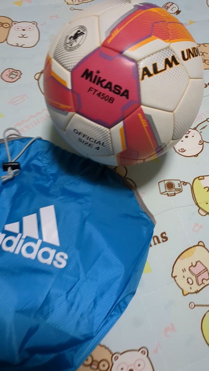 MIKASA★FT450B-PVアルムンドサッカーボール4号球★未使用に近い美品です(^^)★adidasバッグブルー☆プレゼント
