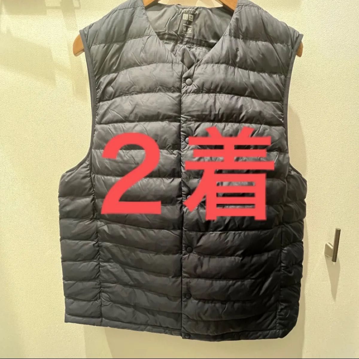 2着!ユニクロ パフテックコンパクトベスト ブラック