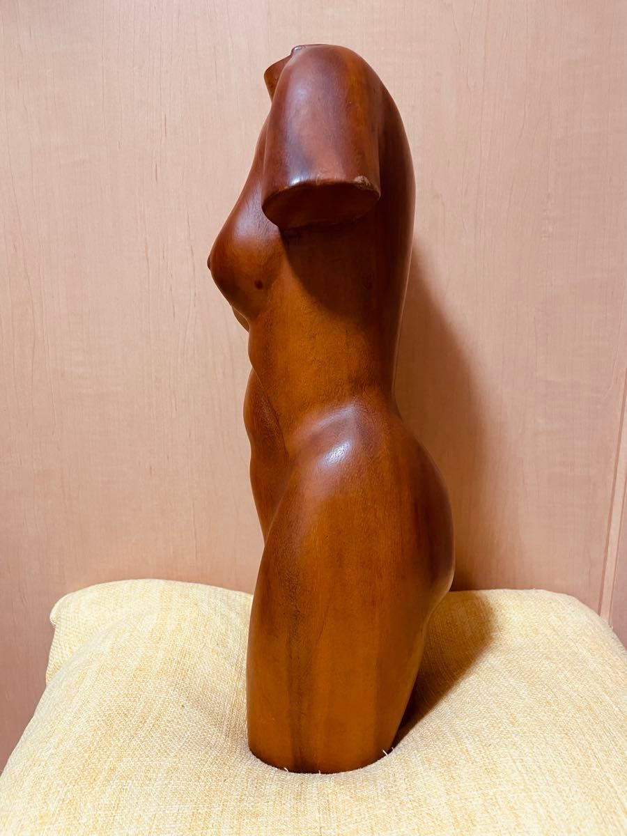 1/2スケール約40cm】裸婦像 木彫り彫刻フィギュア トルソー 1/2スケール約40cm】裸婦像 木彫り彫刻フィギュア トルソー