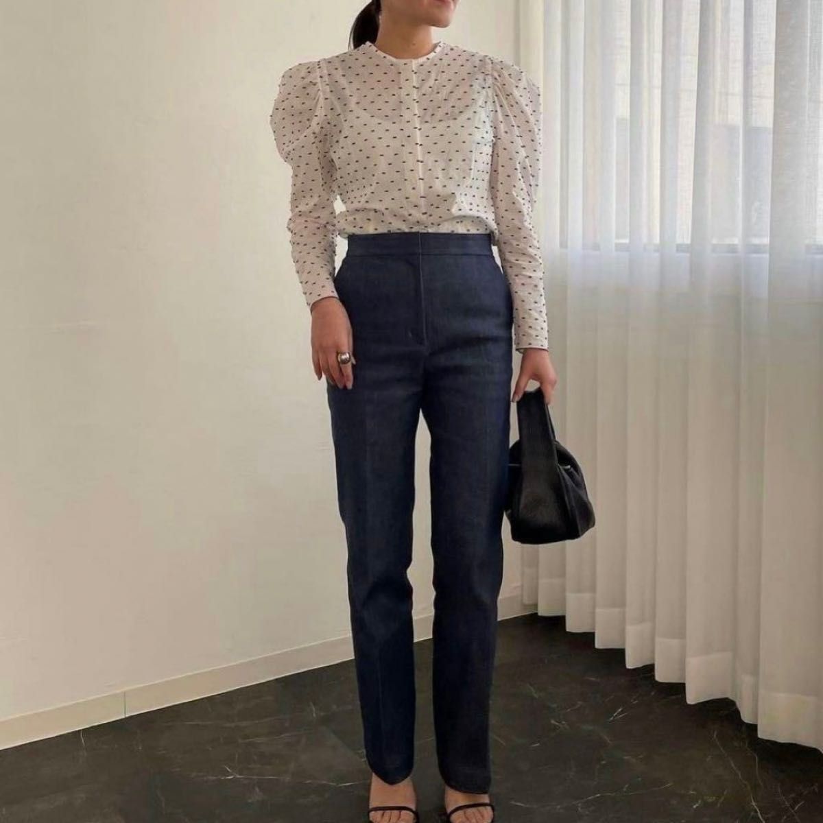 OHGA ピンドットブラウス PindotBlouse オオガ オーガ トップス OHGA ピンドットブラウス PindotBlouse オオガ オーガ トップス